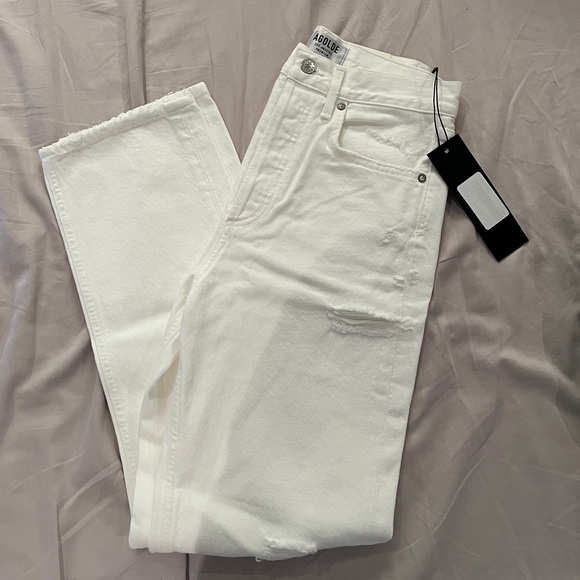 AGOLDE White 90’s Mid Rise Loose Fit Jeans - Picture 4 of 6